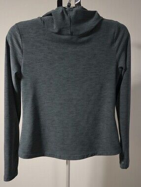 Fit Collective Heathered Space Dye Green Hoodie Top Size S